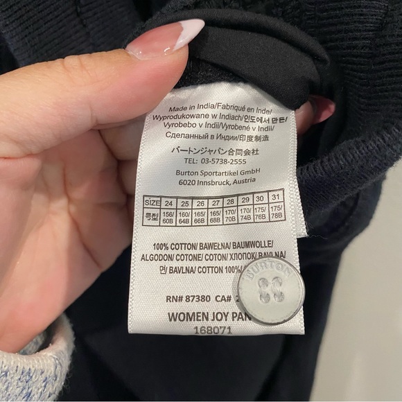 Burton Women’s Joy Pants Tapered Jogger Black Size Medium - Picture 7 of 11